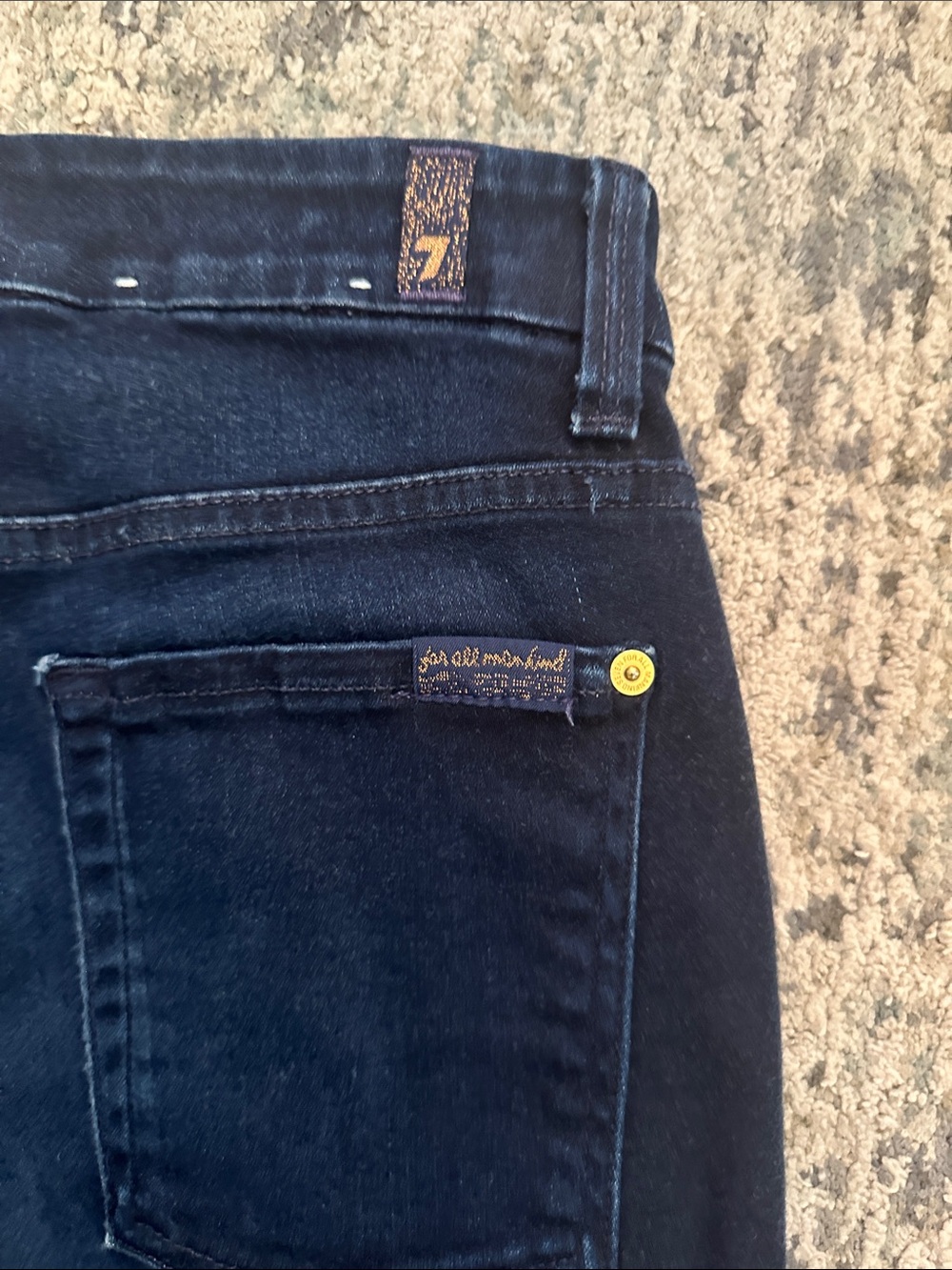 7 For All Mankind Dark Indigo Skinny Jeans - Picture 6 of 6